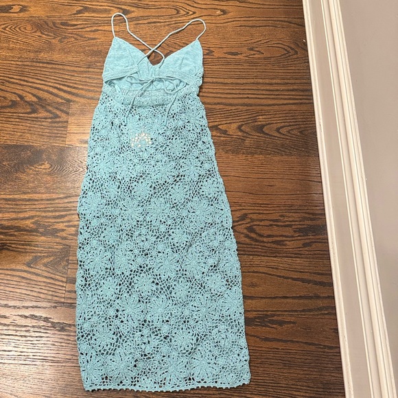 Scanlan Theodore crochet bralette dress pale blue - Picture 4 of 5